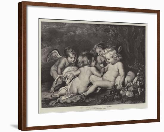 The Infant Christ and St John-Peter Paul Rubens-Framed Giclee Print