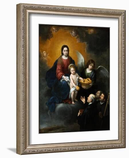 The Infant Christ Distributing Bread to the Pilgrims. 1678-Bartolomé Estéban Murillo-Framed Giclee Print