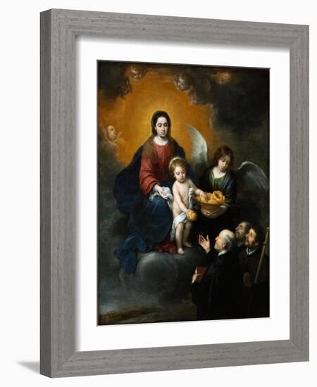 The Infant Christ Distributing Bread to the Pilgrims. 1678-Bartolomé Estéban Murillo-Framed Giclee Print