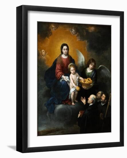 The Infant Christ Distributing Bread to the Pilgrims. 1678-Bartolomé Estéban Murillo-Framed Giclee Print