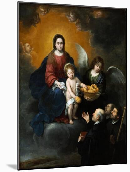 The Infant Christ Distributing Bread to the Pilgrims. 1678-Bartolomé Estéban Murillo-Mounted Giclee Print