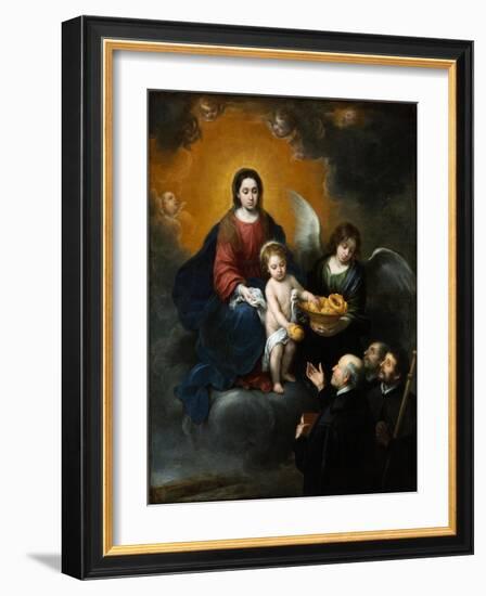 The Infant Christ Distributing Bread to the Pilgrims. 1678-Bartolomé Estéban Murillo-Framed Giclee Print