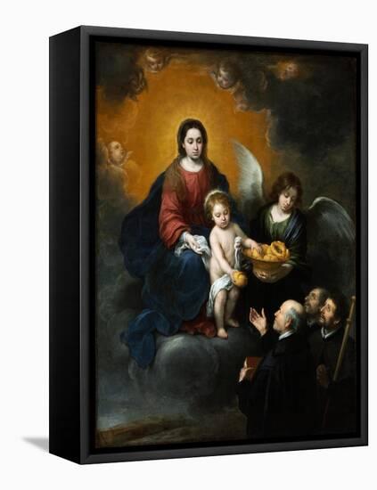 The Infant Christ Distributing Bread to the Pilgrims. 1678-Bartolomé Estéban Murillo-Framed Premier Image Canvas