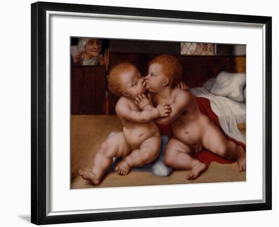 The Infant Christ with the Infant St John the Baptist-Quentin Massys or Metsys-Framed Giclee Print