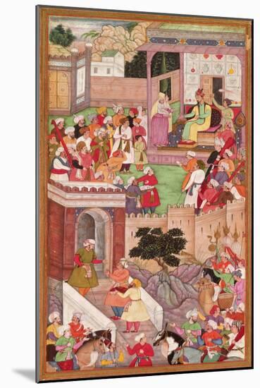 The Infant Is Presented to Humayan at Kabul, from the 'Akbarnama', Mughal-null-Mounted Giclee Print