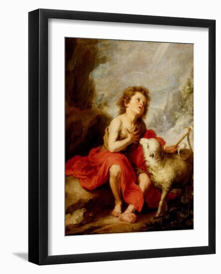 The Infant Saint John the Baptist-Bartolome Esteban Murillo-Framed Giclee Print