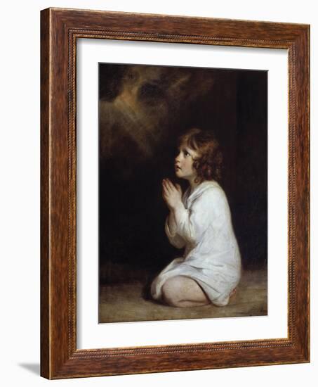 The Infant Samuel Praying by Joshua Reynolds-null-Framed Photographic Print