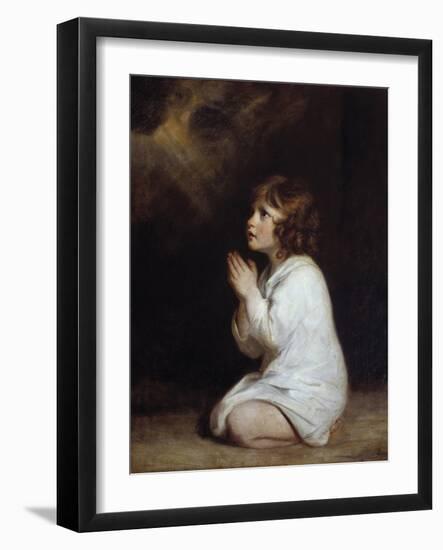 The Infant Samuel Praying by Joshua Reynolds-null-Framed Photographic Print