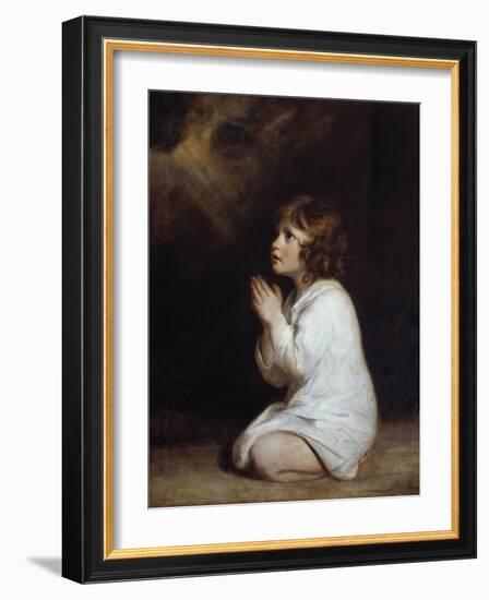 The Infant Samuel Praying by Joshua Reynolds-null-Framed Photographic Print