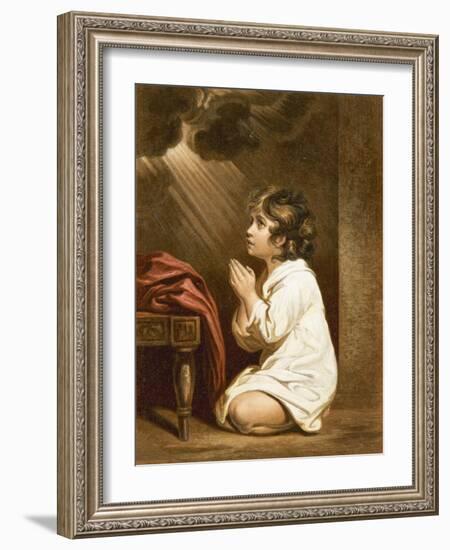 The Infant Samuel-Sir Joshua Reynolds-Framed Giclee Print