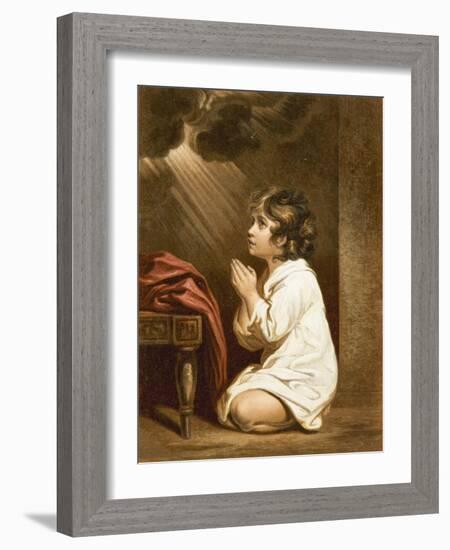 The Infant Samuel-Sir Joshua Reynolds-Framed Giclee Print