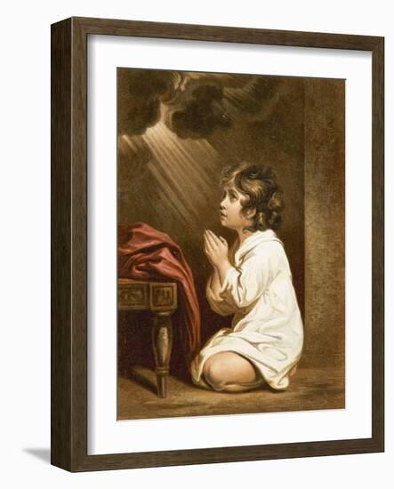 The Infant Samuel-Sir Joshua Reynolds-Framed Giclee Print