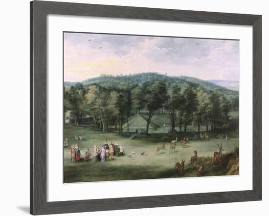 The Infanta Isabel Clara Eugenia in The Park at Mariemont-Pieter Bruegel the Elder-Framed Premium Giclee Print