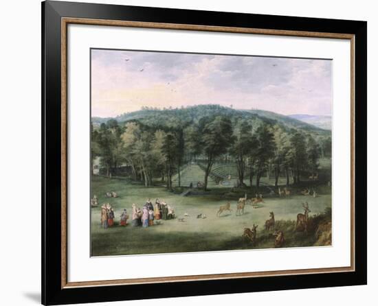 The Infanta Isabel Clara Eugenia in The Park at Mariemont-Pieter Bruegel the Elder-Framed Premium Giclee Print