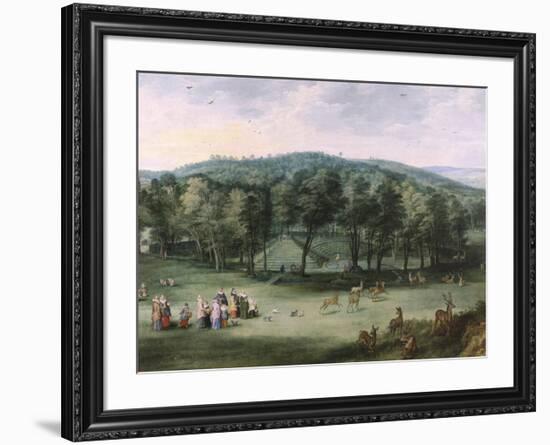 The Infanta Isabel Clara Eugenia in The Park at Mariemont-Pieter Bruegel the Elder-Framed Premium Giclee Print