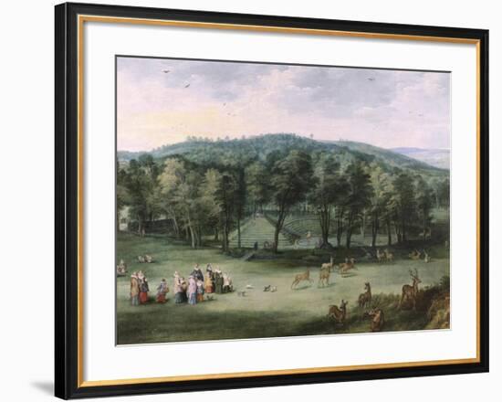 The Infanta Isabel Clara Eugenia in The Park at Mariemont-Pieter Bruegel the Elder-Framed Premium Giclee Print