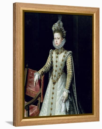 The Infanta Isabel Clara Eugenie 1579-Alonso Sanchez Coello-Framed Premier Image Canvas