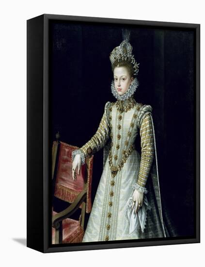 The Infanta Isabel Clara Eugenie 1579-Alonso Sanchez Coello-Framed Premier Image Canvas