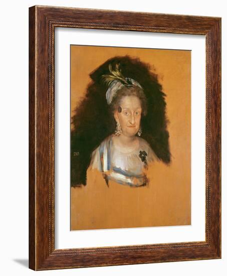 The Infanta Marie Josepha (Study for the Family of Charles Iv), before 1800 (Oil on Canvas)-Francisco Jose de Goya y Lucientes-Framed Giclee Print