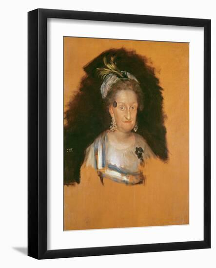 The Infanta Marie Josepha (Study for the Family of Charles Iv), before 1800 (Oil on Canvas)-Francisco Jose de Goya y Lucientes-Framed Giclee Print