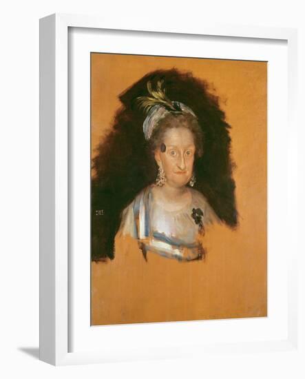 The Infanta Marie Josepha (Study for the Family of Charles Iv), before 1800 (Oil on Canvas)-Francisco Jose de Goya y Lucientes-Framed Giclee Print