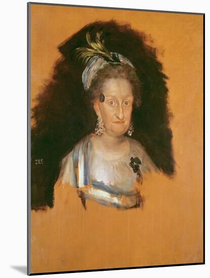 The Infanta Marie Josepha (Study for the Family of Charles Iv), before 1800 (Oil on Canvas)-Francisco Jose de Goya y Lucientes-Mounted Giclee Print