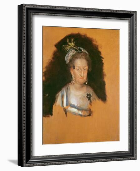 The Infanta Marie Josepha (Study for the Family of Charles Iv), before 1800 (Oil on Canvas)-Francisco Jose de Goya y Lucientes-Framed Giclee Print