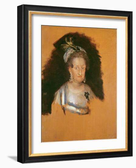 The Infanta Marie Josepha (Study for the Family of Charles Iv), before 1800 (Oil on Canvas)-Francisco Jose de Goya y Lucientes-Framed Giclee Print