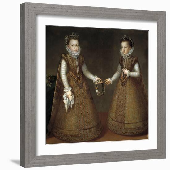 The Infantas Isabel Clara Eugenia (Isabelle Claire Eugenie D'autriche) (1566-1633) and Catherine Mi-Alonso Sanchez Coello-Framed Giclee Print