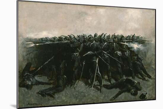 The Infantry Square, C.1893 (Oil on Canvas)-Frederic Remington-Mounted Giclee Print