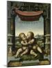 The Infants Christ and Saint John the Baptist Embracing, 1520-25-Joos Van Cleve-Mounted Giclee Print
