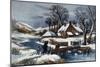 The Ingleside Winter-Currier & Ives-Mounted Giclee Print