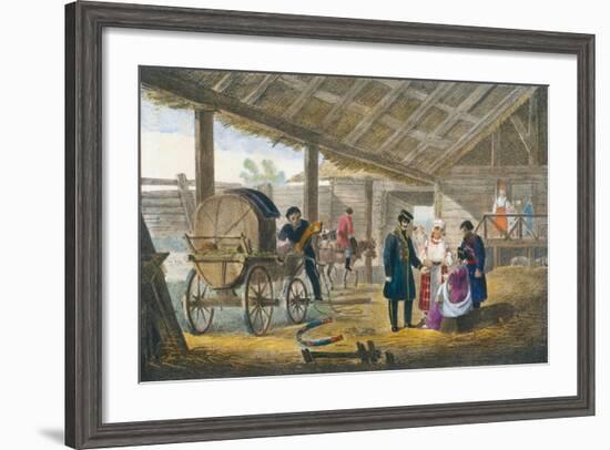 The Inn on the Roadside, 1820-Alexander Pluchart-Framed Giclee Print