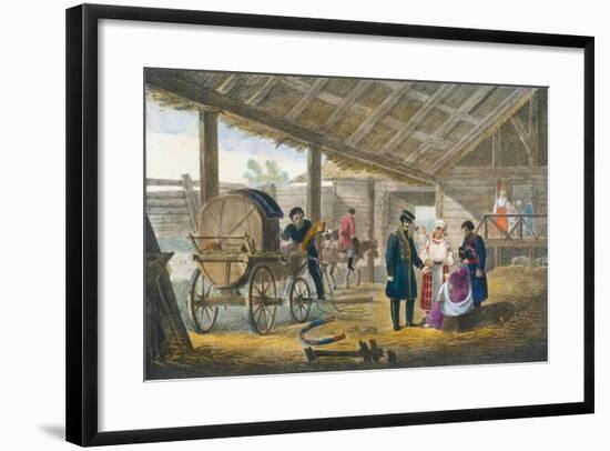 The Inn on the Roadside, 1820-Alexander Pluchart-Framed Giclee Print