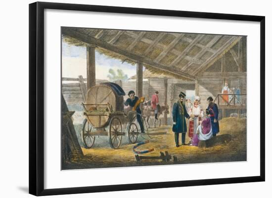 The Inn on the Roadside, 1820-Alexander Pluchart-Framed Giclee Print