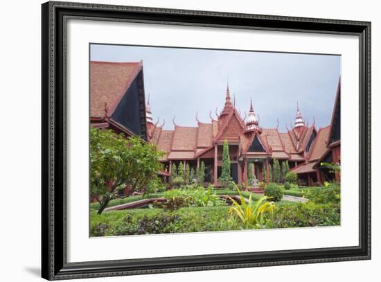 The Inner Courtyard of the National Museum in Phnom Penh, Cambodia-null-Framed Giclee Print