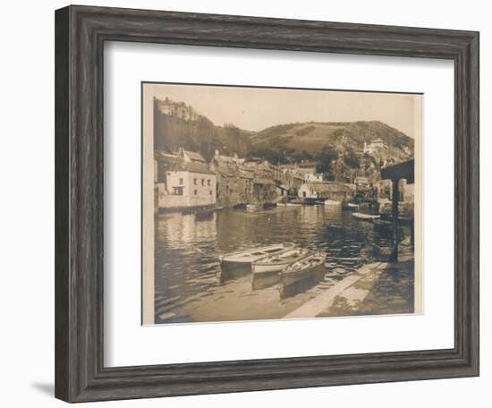 'The Inner Harbour - Polperro', 1927-Unknown-Framed Photographic Print