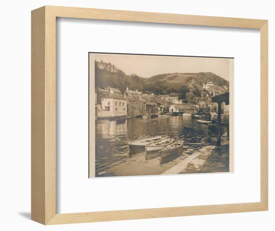 'The Inner Harbour - Polperro', 1927-Unknown-Framed Photographic Print