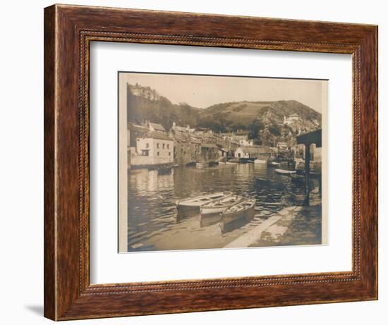 'The Inner Harbour - Polperro', 1927-Unknown-Framed Photographic Print