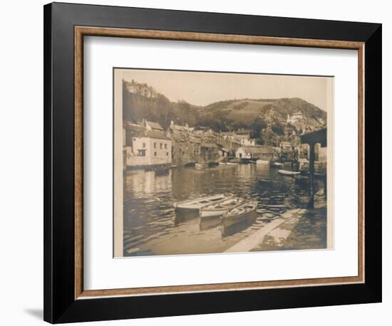 'The Inner Harbour - Polperro', 1927-Unknown-Framed Photographic Print