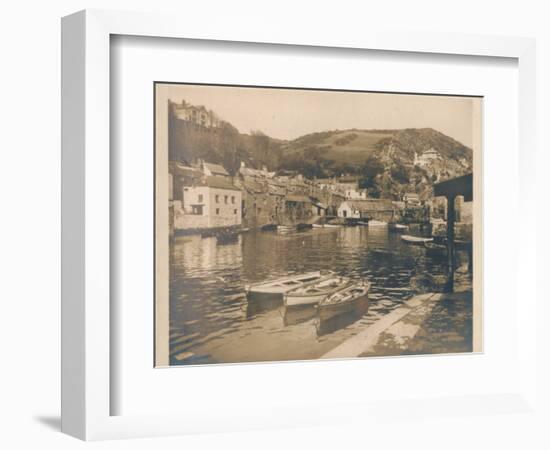 'The Inner Harbour - Polperro', 1927-Unknown-Framed Photographic Print