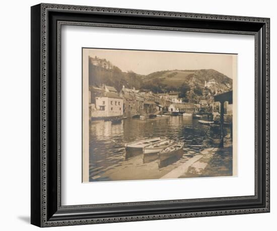 'The Inner Harbour - Polperro', 1927-Unknown-Framed Photographic Print