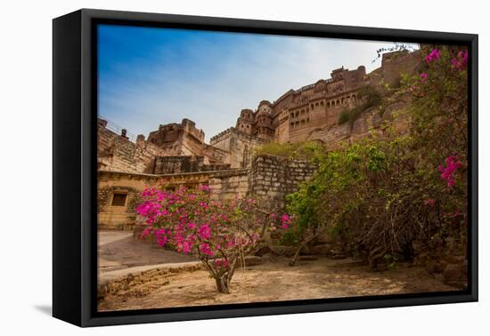 The Inner Wall of Mehrangarh Fort in Jodhpur, the Blue City, Rajasthan, India, Asia-Laura Grier-Framed Premier Image Canvas