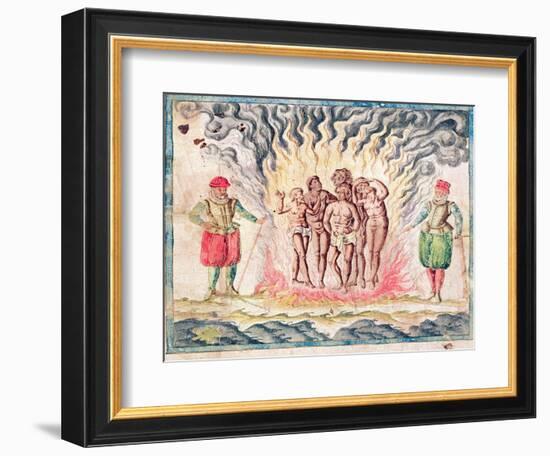 The Inquisition in New Spain-Samuel de Champlain-Framed Giclee Print