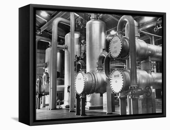 The Inside of a Gas Conservation Plant Showing Massive Pipelines-J^ R^ Eyerman-Framed Premier Image Canvas