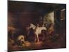 'The Inside of a Stable', 1791, (c1915)-George Morland-Mounted Giclee Print