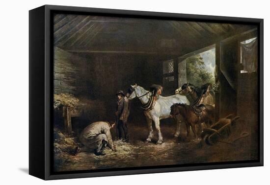 The Inside of the Stable, 1791-George Morland-Framed Premier Image Canvas