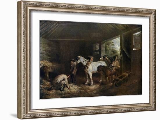 The Inside of the Stable, 1791-George Morland-Framed Giclee Print