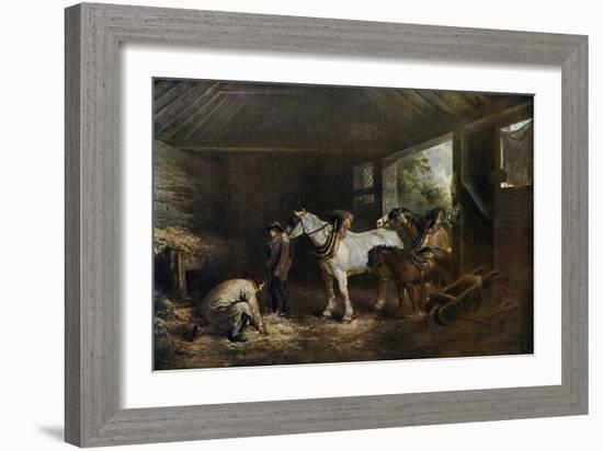 The Inside of the Stable, 1791-George Morland-Framed Giclee Print