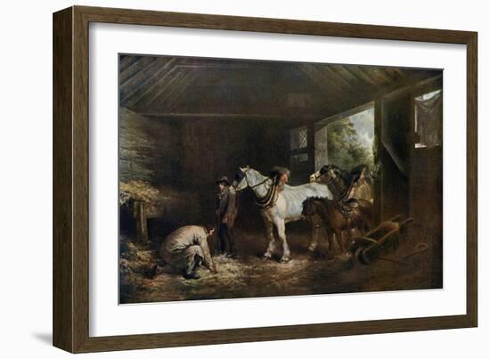 The Inside of the Stable, 1791-George Morland-Framed Giclee Print